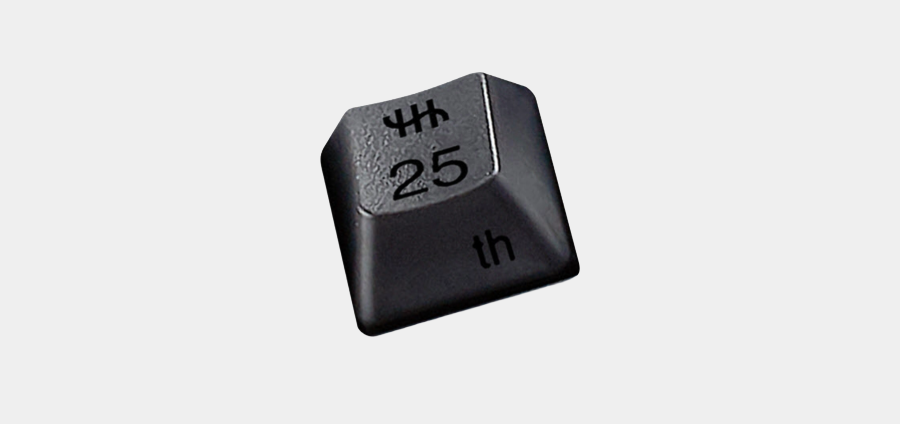 Copritasto Fn 25° anniversario charcoal