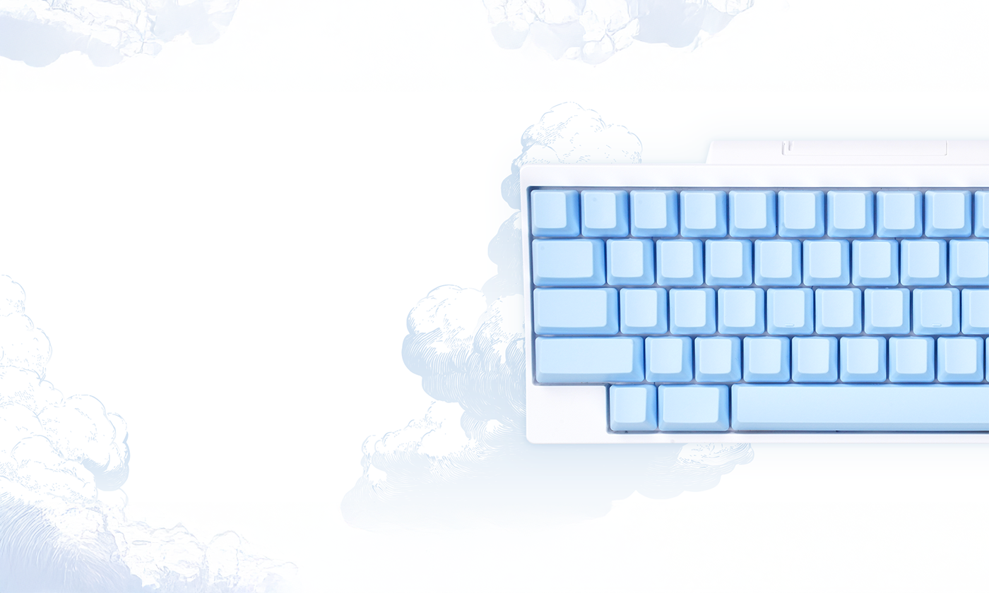 HHKB Professional Sky Blue Keycaps